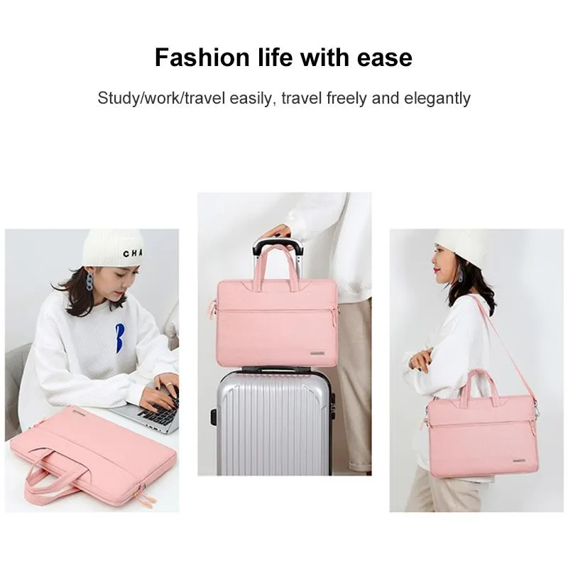 15.6 Inch Inner Bag with Shoulder Strap | For Handbag or Laptop | Pink