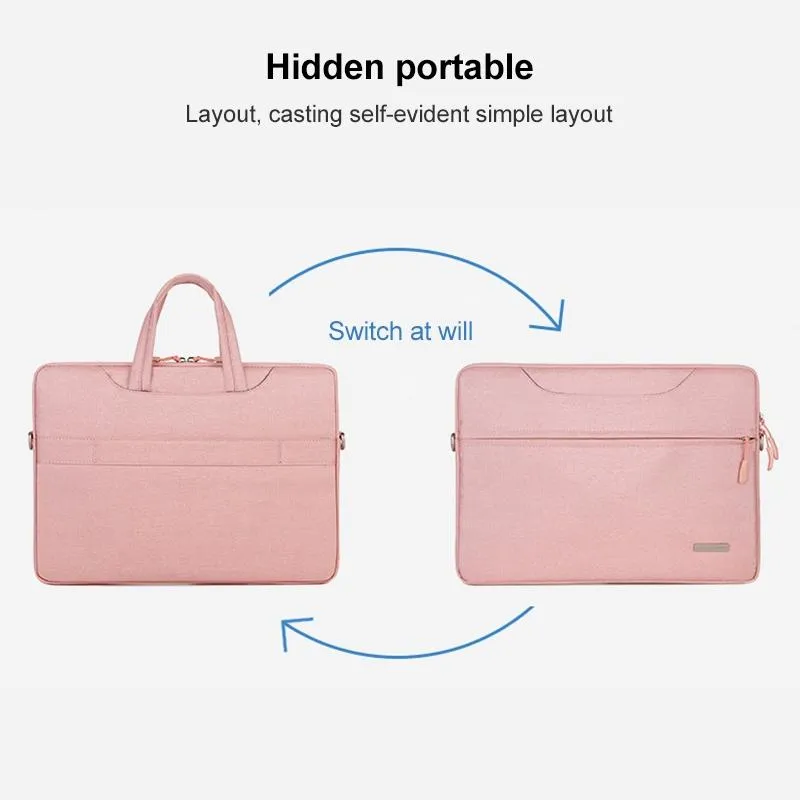 15.6 Inch Inner Bag with Shoulder Strap | For Handbag or Laptop | Pink