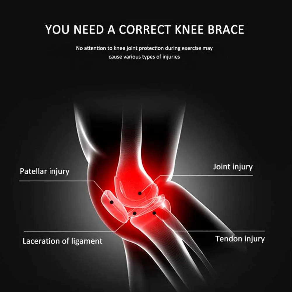 1piece Hinged Knee Brace Support Gel with Removable Dual Side Stabilizers Relieves Arthritis