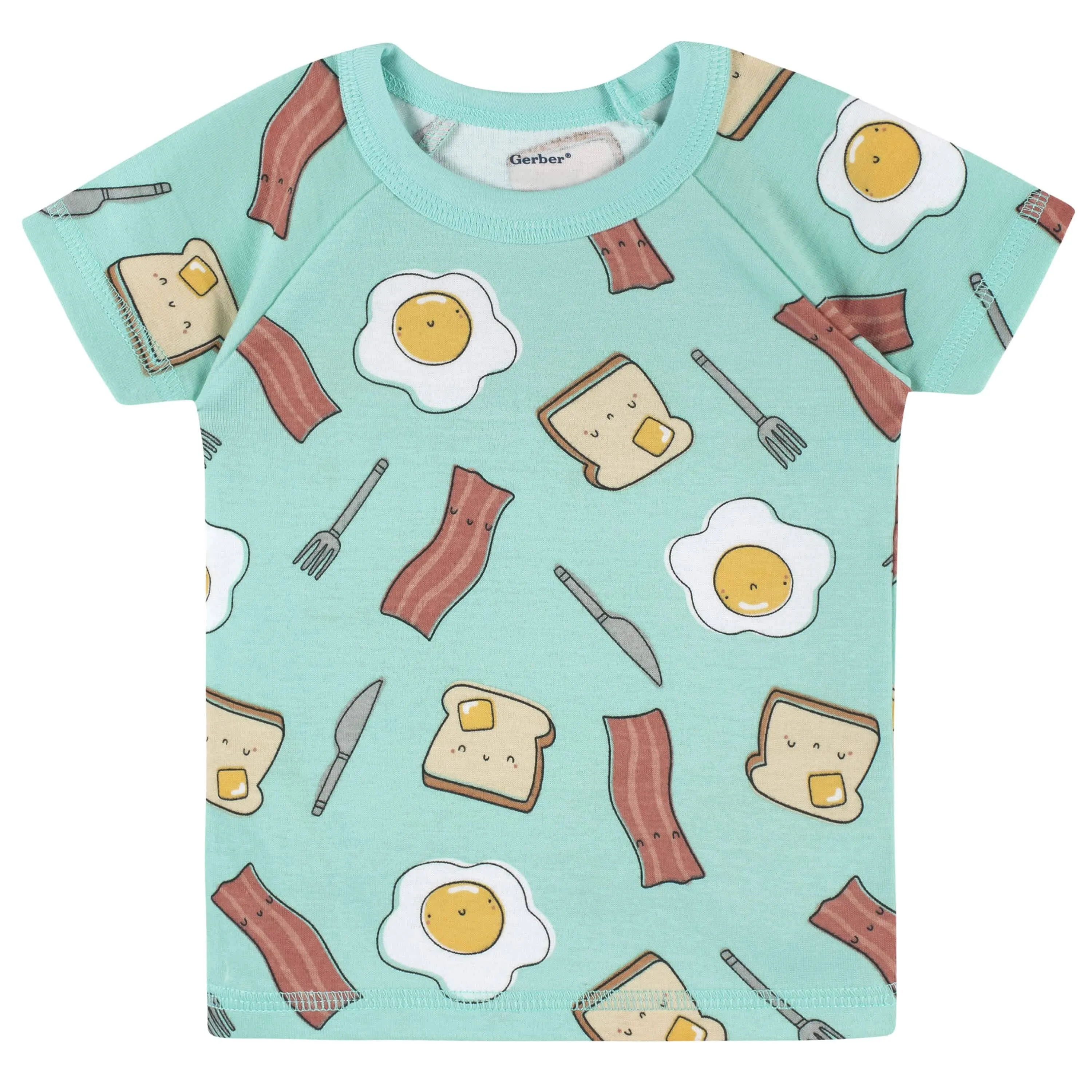 4-Piece Baby & Toddler Breakfast Snug Fit Cotton Pajamas