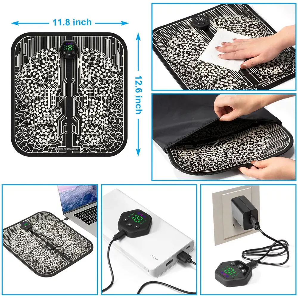 6-in-1 USB Rechargeable Reflexology EMS Foot Massager
