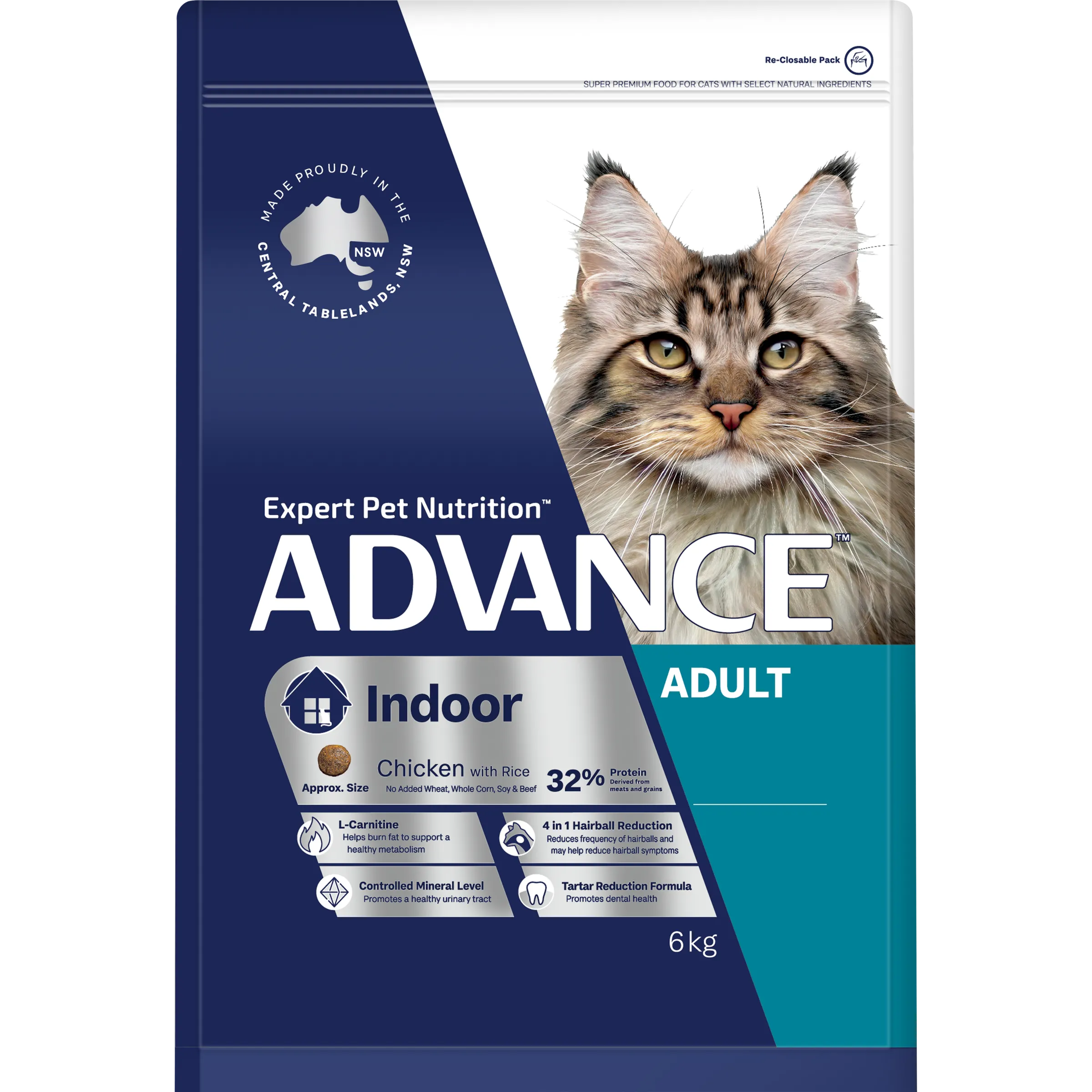 Advance Chicken and Rice Indoor Adult Dry Cat Food