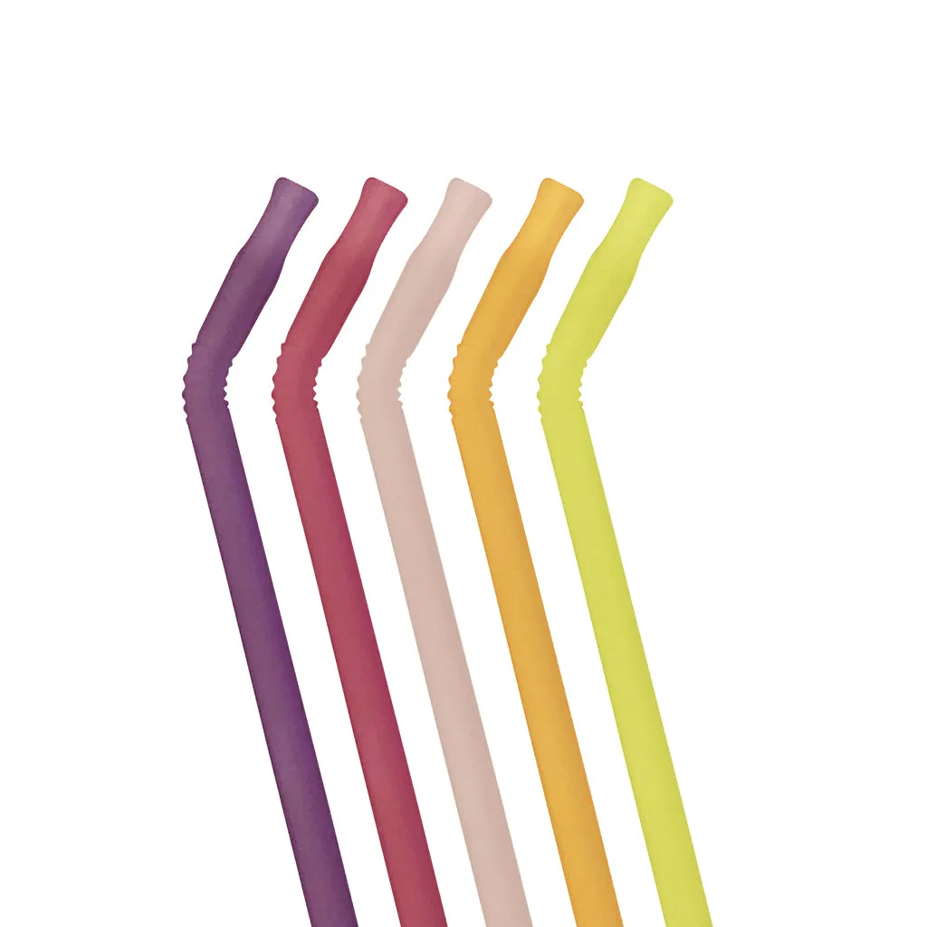 B.box Reusable Silicone Straw-Very Berry  Pack of 5