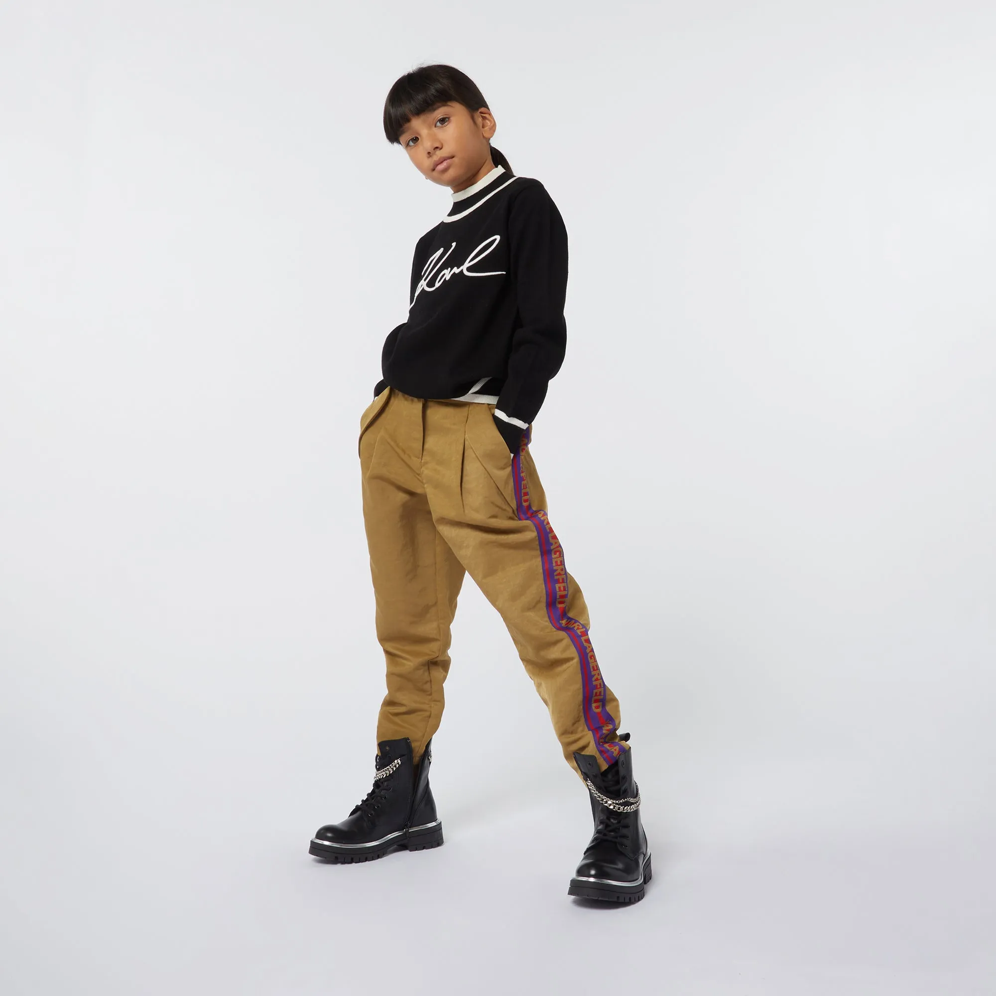 Black "Mini Me" High Collar Sweater