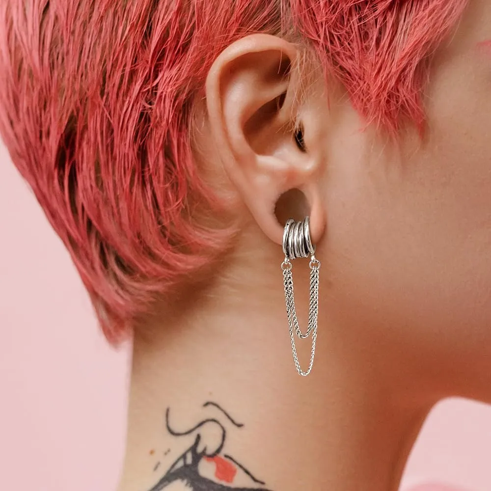 Casvort 14G Seamless Septum Piercing Rings Segment Tragus Hoop Rings 316 Surgical Stainless Steel Helix Ring Stacks for Stretched Ear Lobe Clickers Ear Hangers Body Jewelry
