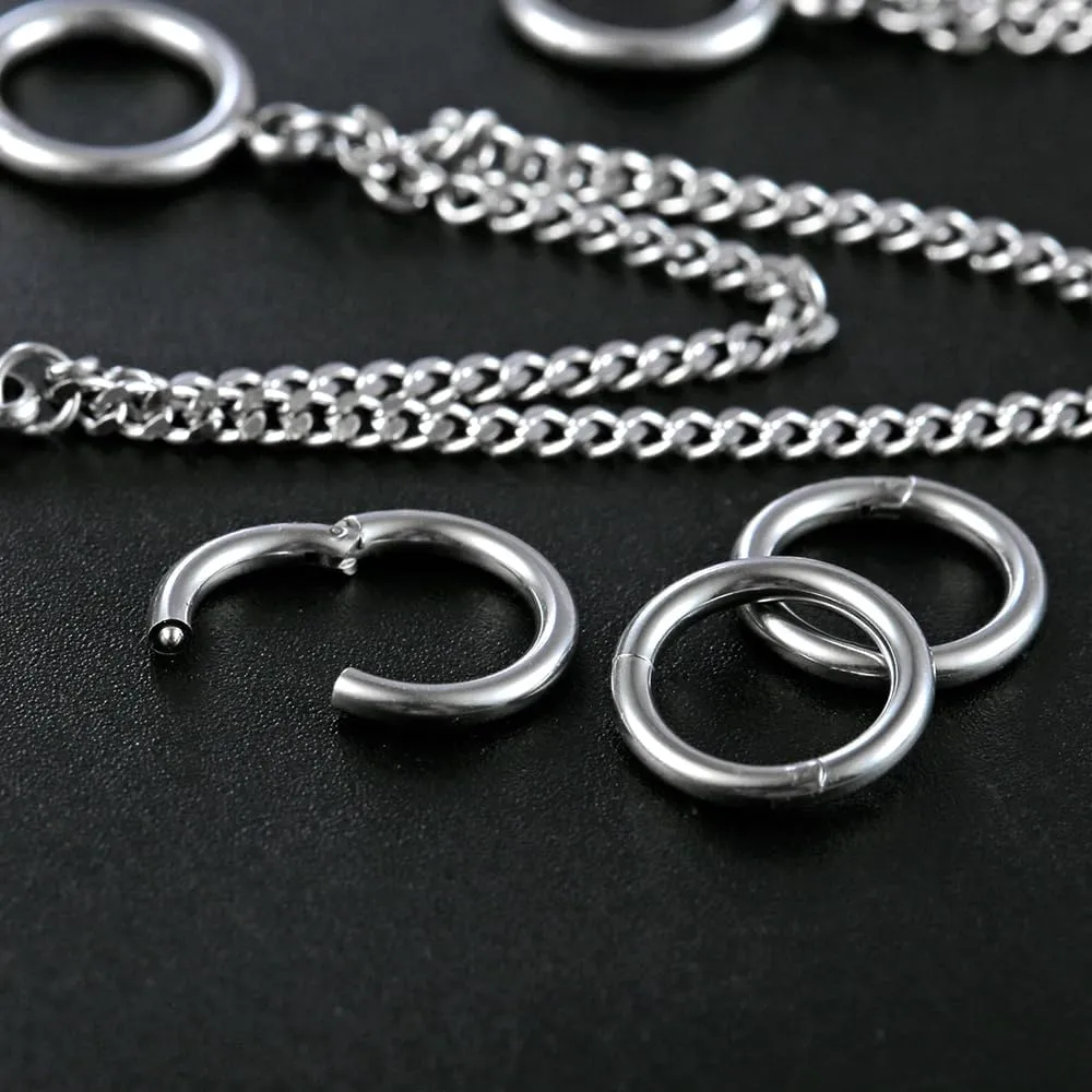 Casvort 14G Seamless Septum Piercing Rings Segment Tragus Hoop Rings 316 Surgical Stainless Steel Helix Ring Stacks for Stretched Ear Lobe Clickers Ear Hangers Body Jewelry