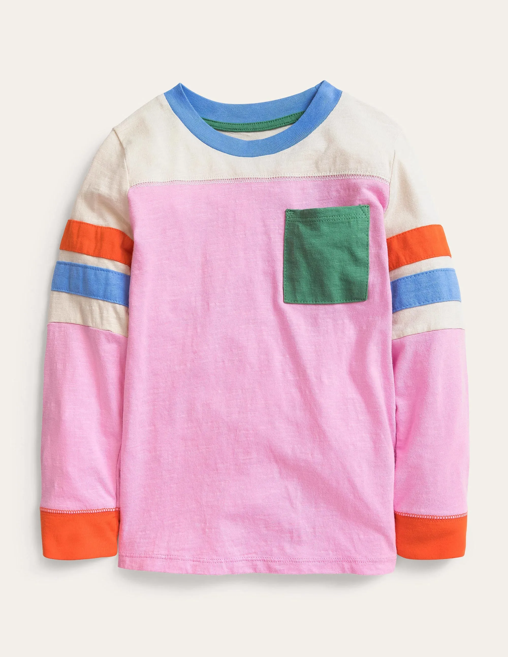 Colourblock T-shirt-Lilac Chiffon Pink