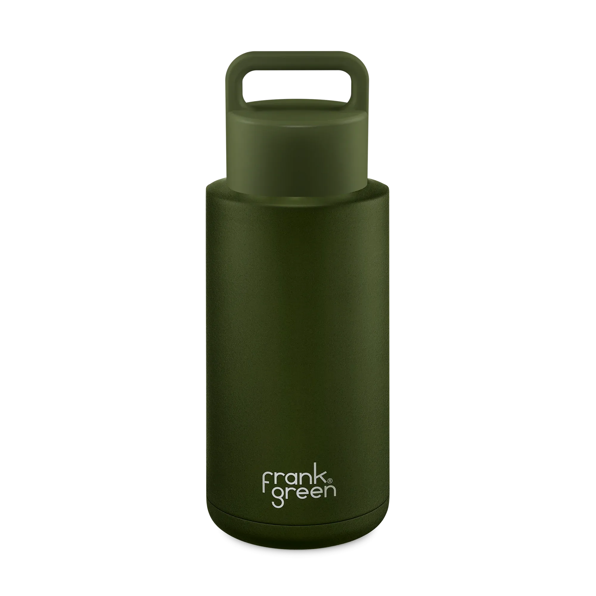 Frank Green Khaki Ceramic Reusable Bottle with Grip Lid 34oz/1000ml