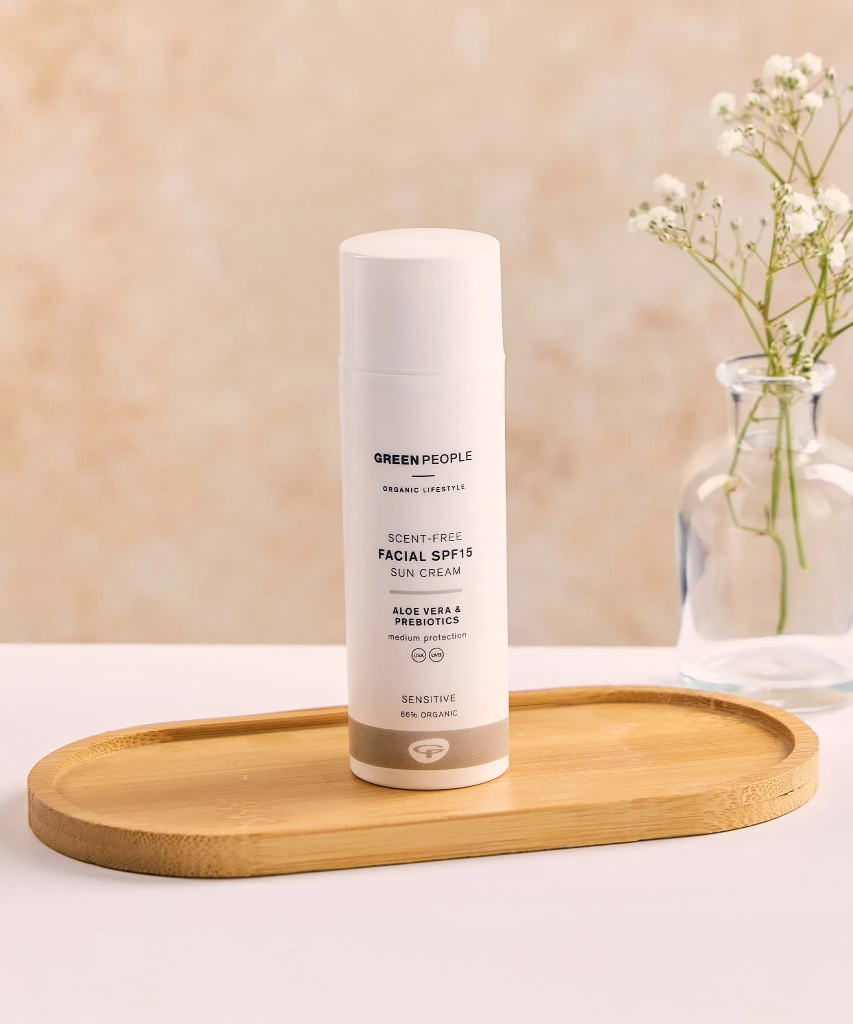Green People Scent Free Facial SPF15 Sun Cream - 50ml