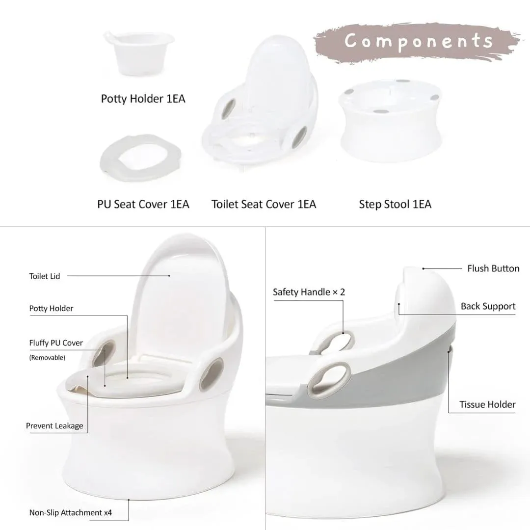 IFAM 3-in-1 Premium Toddler Potty Toilet Seat and Step Stool (1-6 yo)