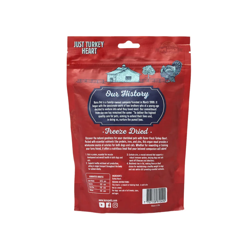 Kanu Pet Freeze Dried Turkey Heart Dog Treat