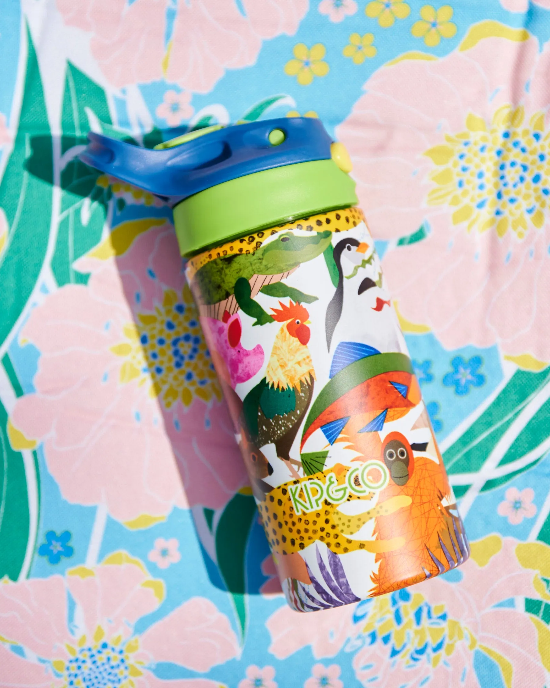 Colorful & Durable Kids Water Bottle - Kip & Co All Creatures Great & Small Design