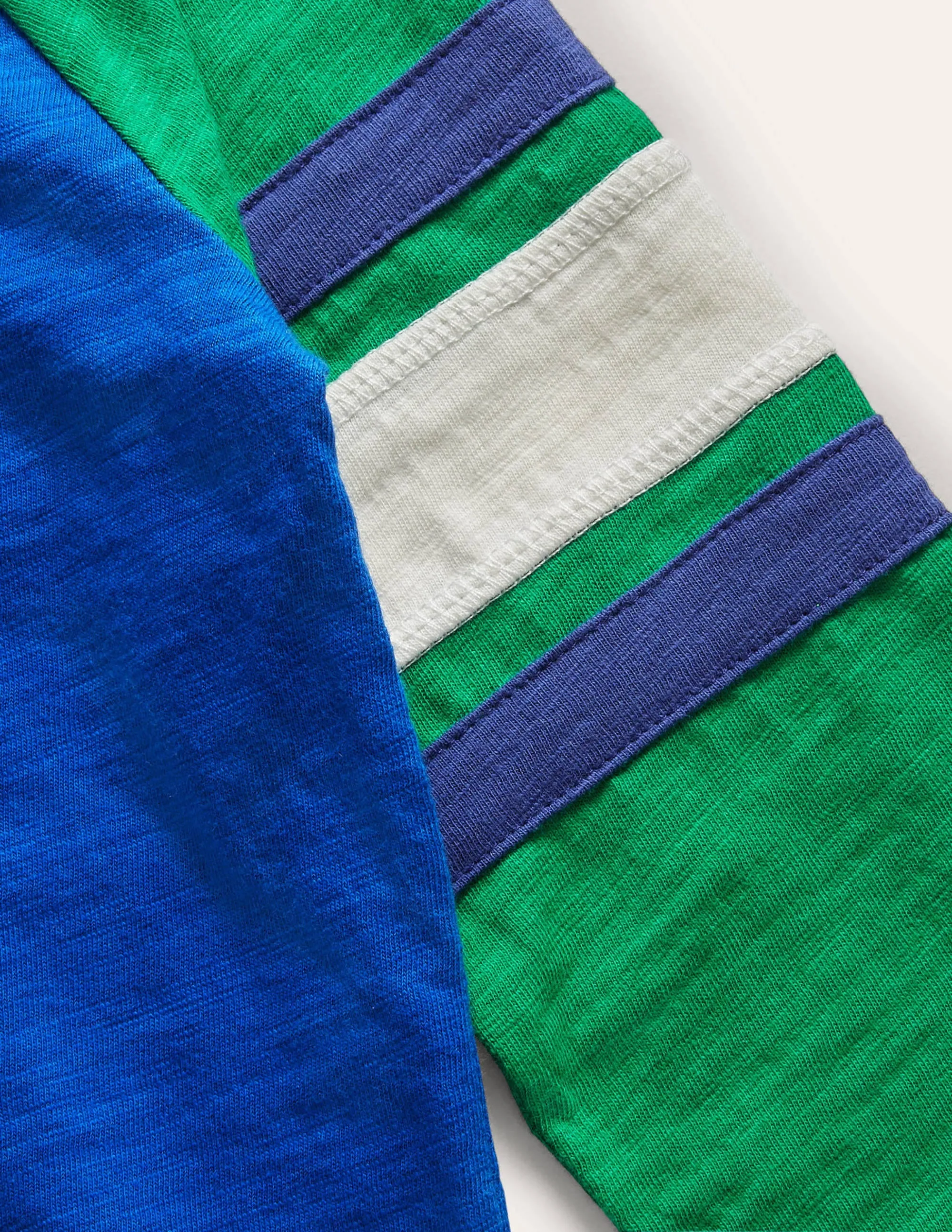 Raglan T-Shirt-Brilliant Blue/Green Pepper