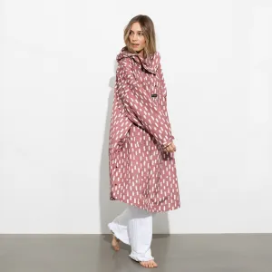 Raincoat drops mauve/white