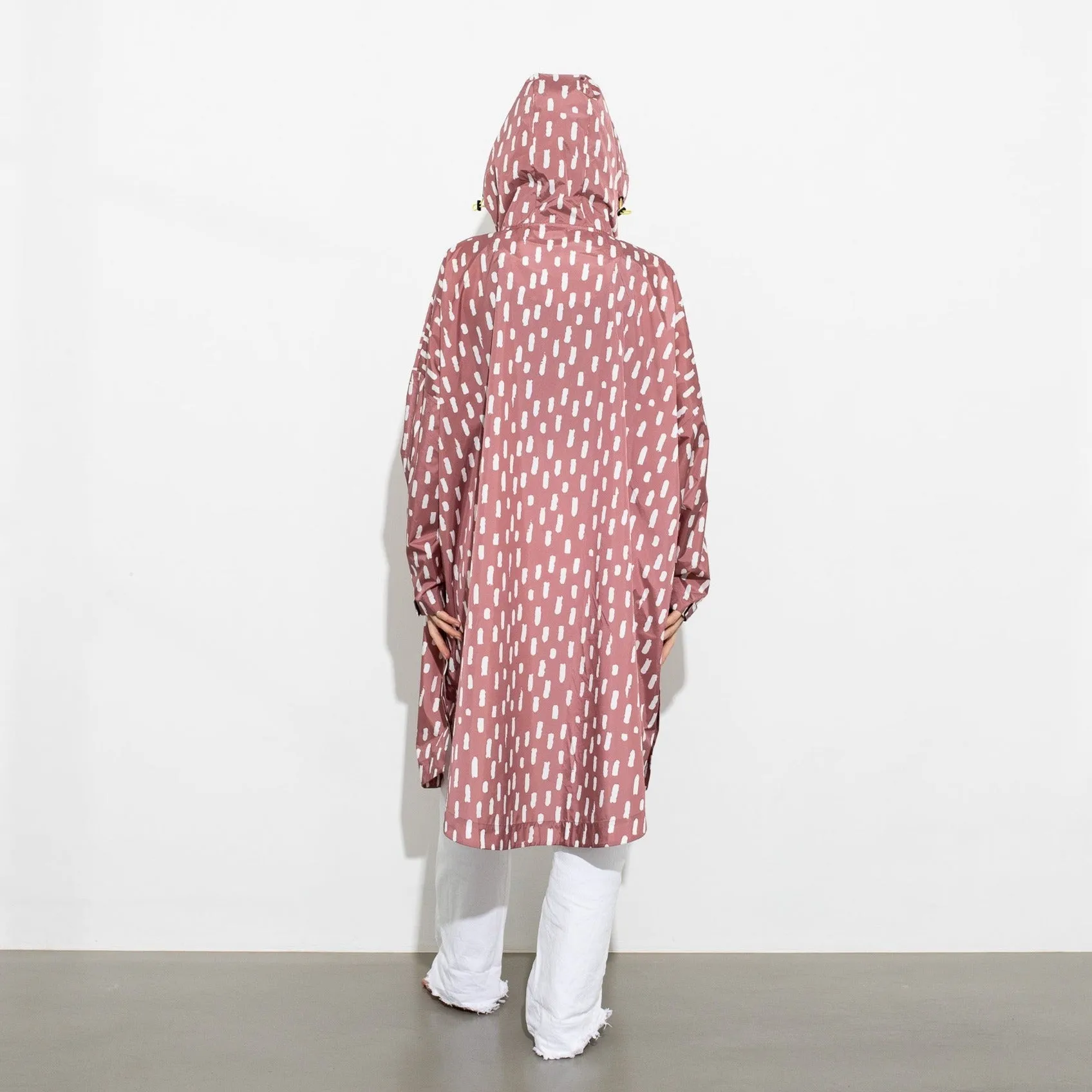Raincoat drops mauve/white