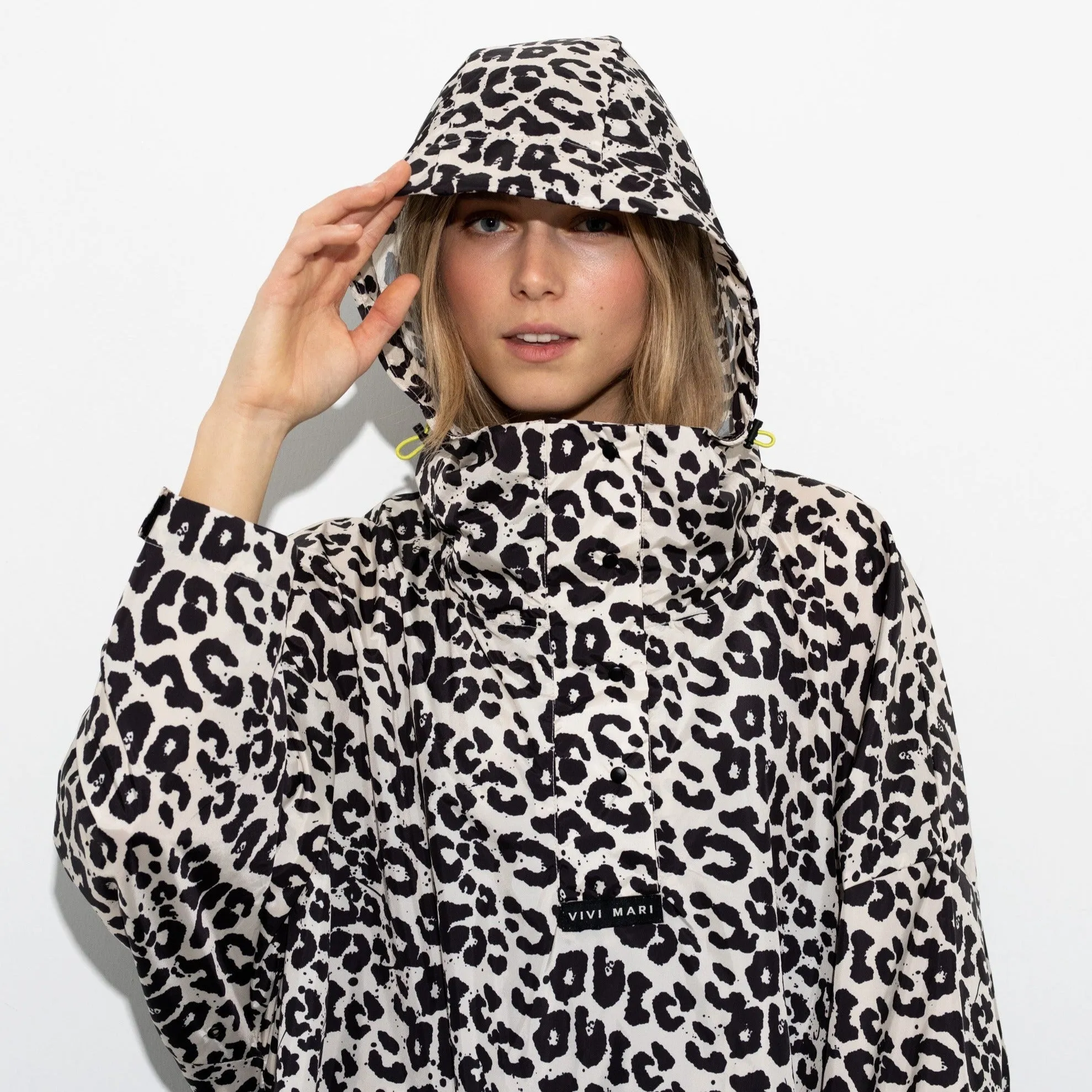 Raincoat leo splashes black/sand