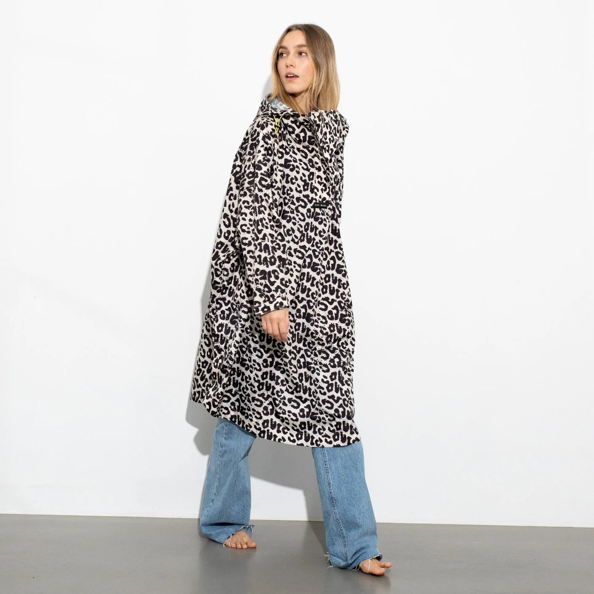 Raincoat leo splashes black/sand