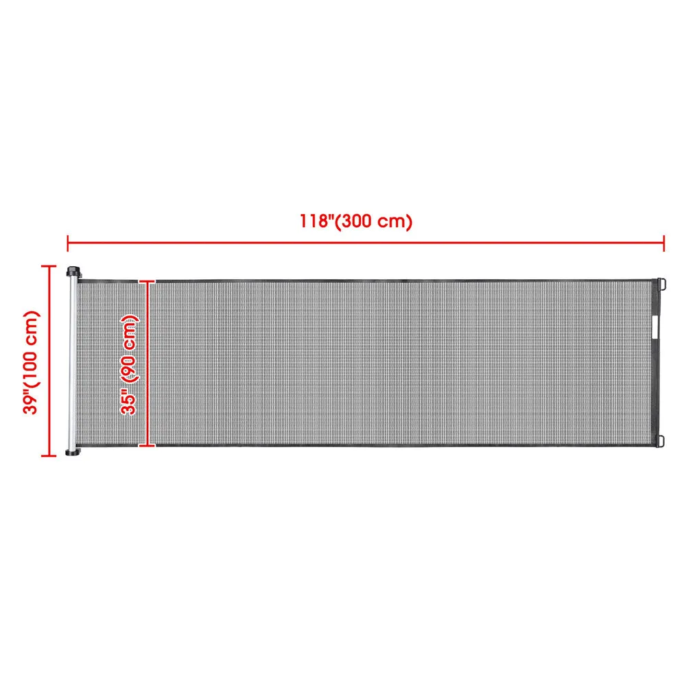 TheLAShop 118"x39" Baby Gates for Dogs Retractable Mesh Safety Gate
