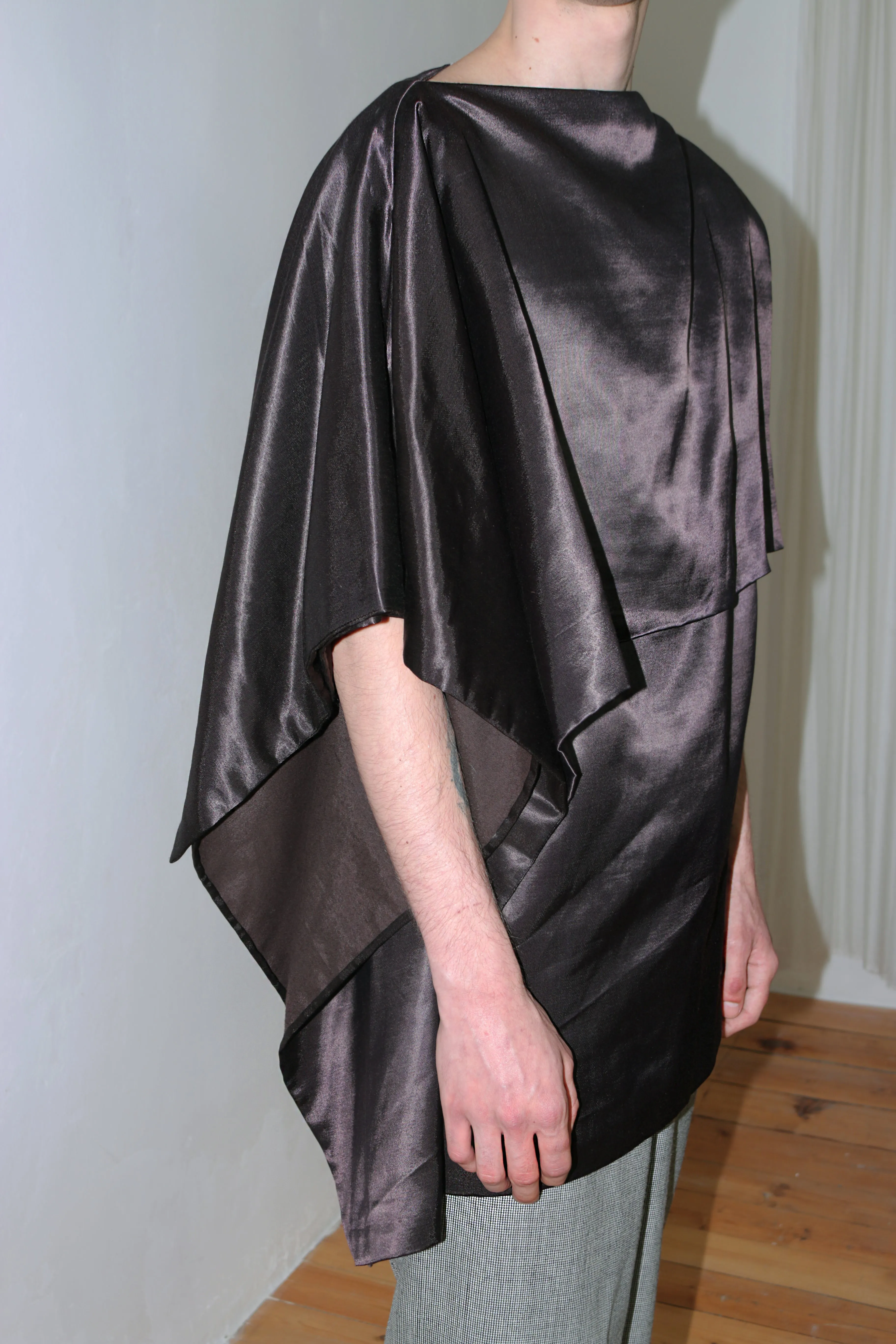 Zero waste sateen top