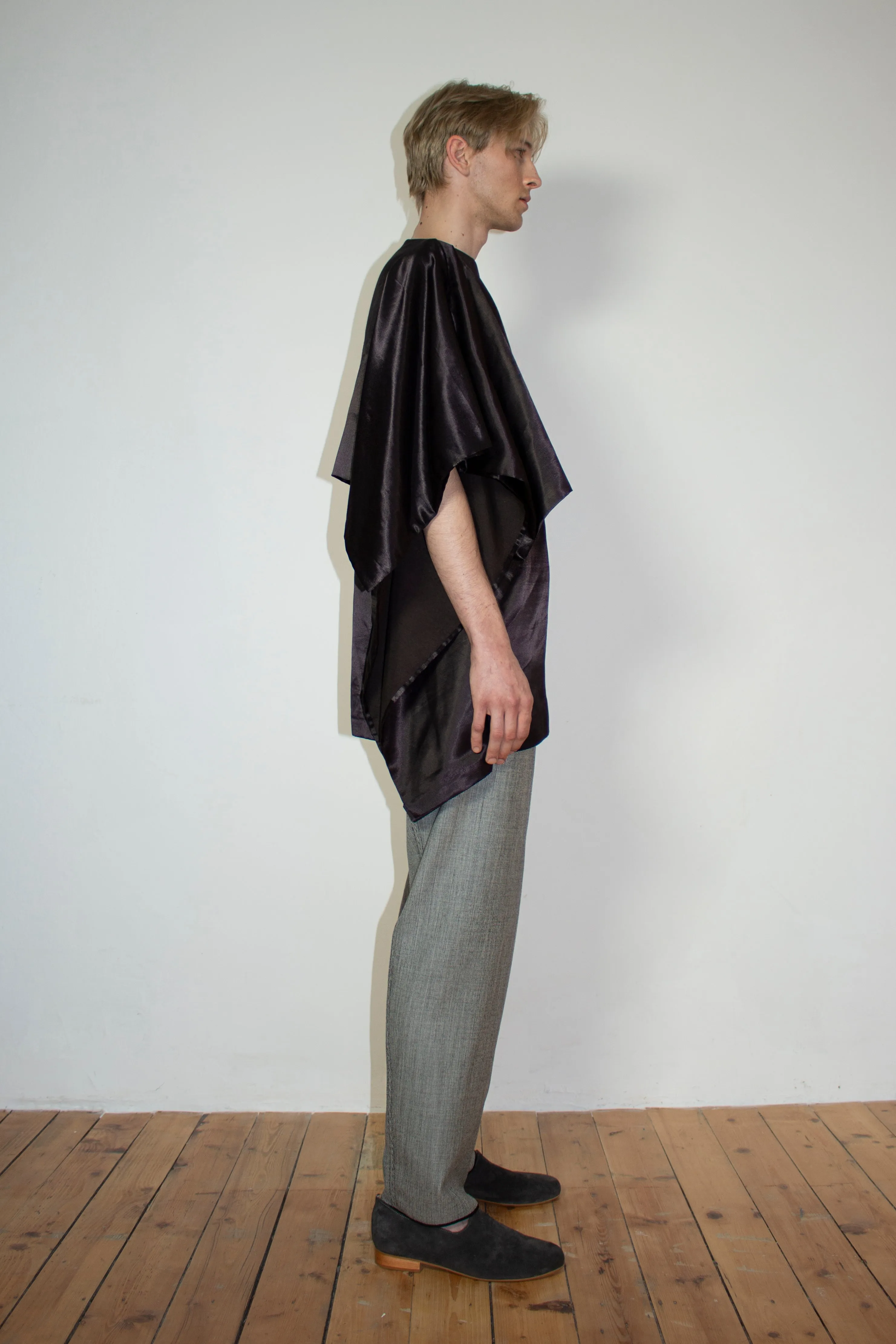 Zero waste sateen top