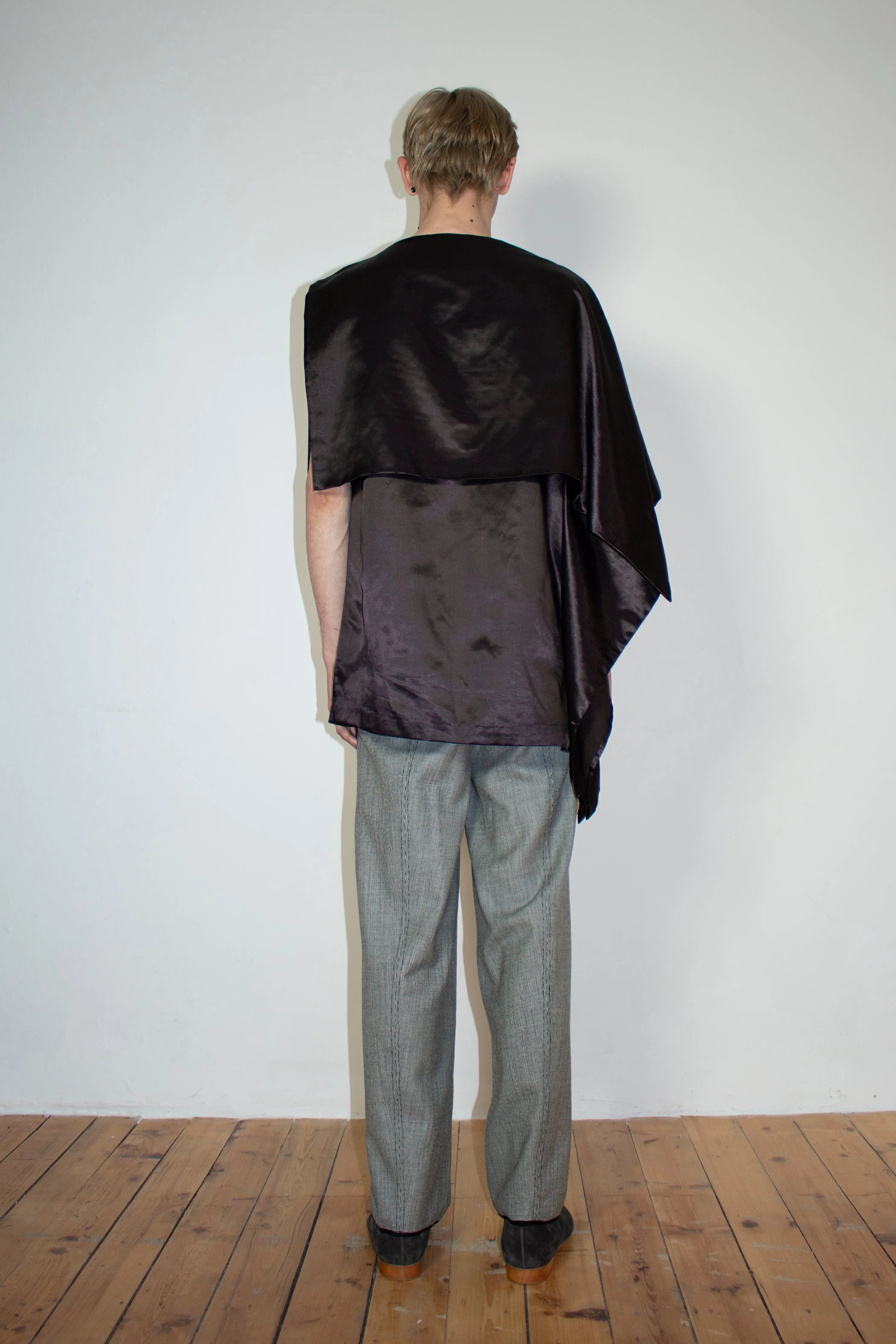 Zero waste sateen top