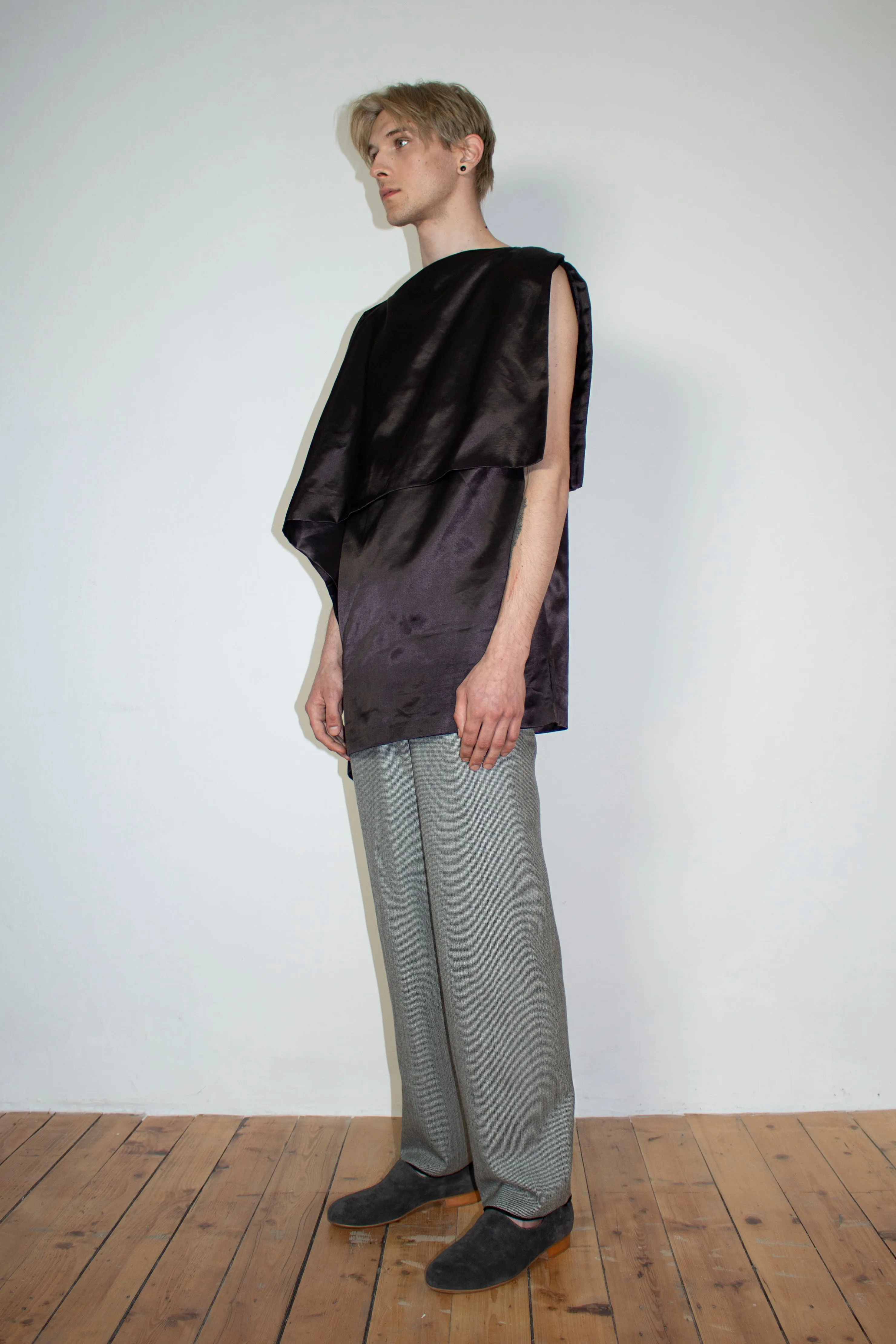 Zero waste sateen top