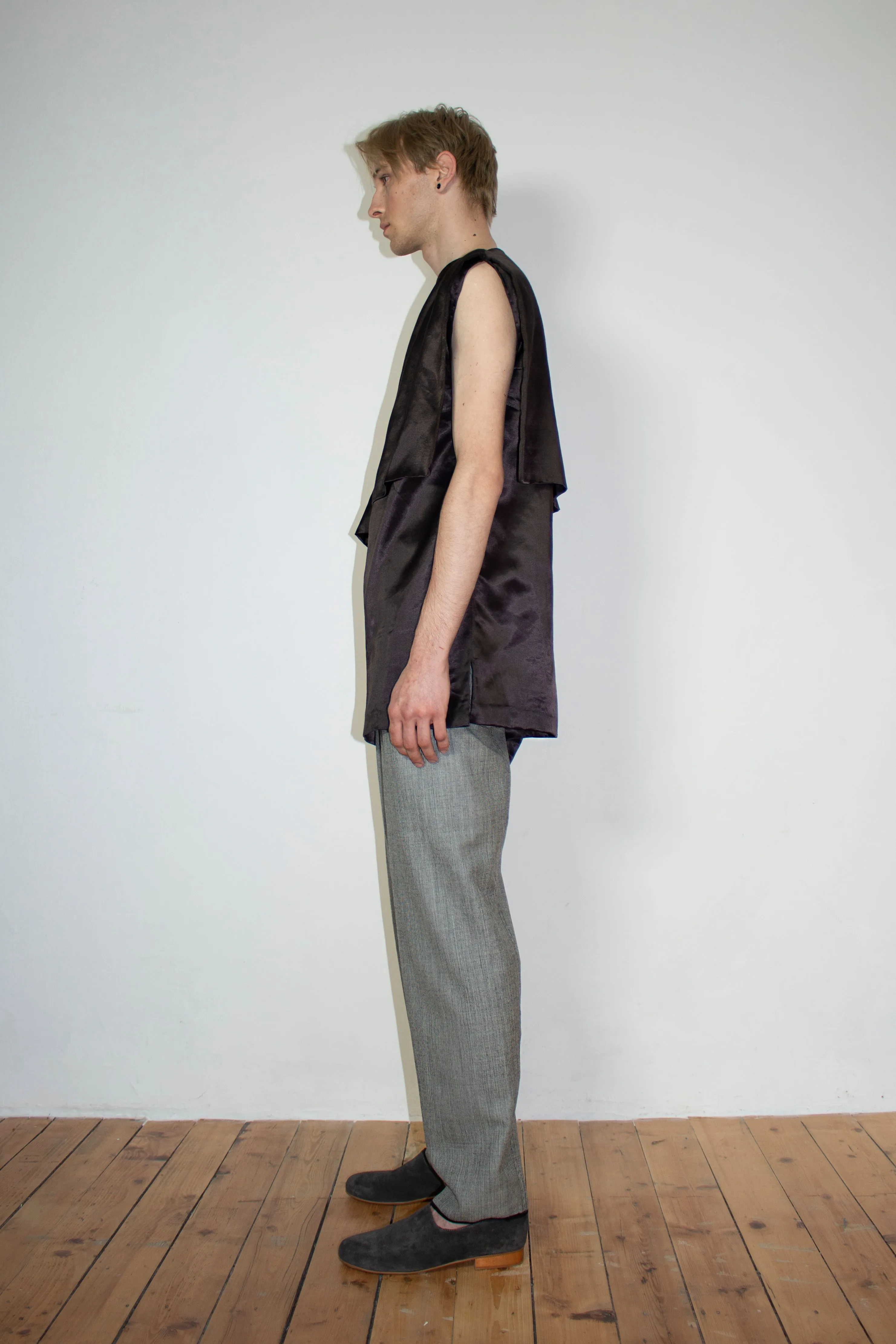 Zero waste sateen top